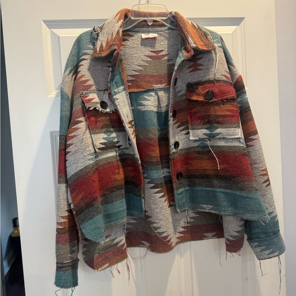Pink Lily Multicolor Aztec Jacket - Picture 3 of 7